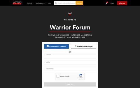 Sign up | Warrior Forum - The #1 Internet Marketing Forum ...