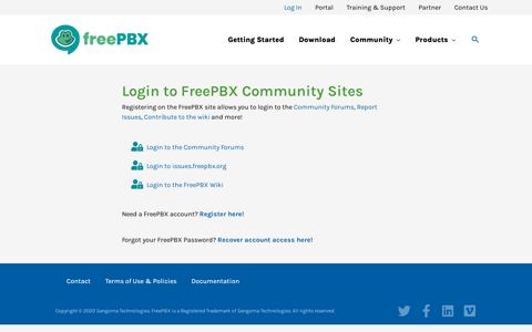 Login | FreePBX - Let Freedom Ring