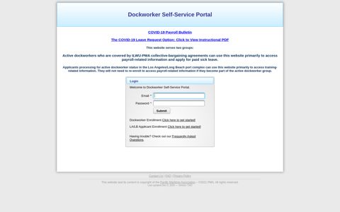 Dockworker Self-Service Portal