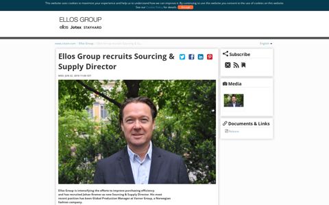 Ellos Group recruits Sourcing & Supply Director - Ellos Group