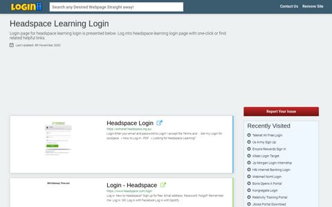 Headspace Learning Login - Loginii.com