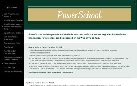 PowerSchool - Google Sites
