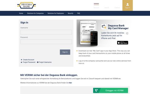 Anmelden - Degussa Bank Firmenkartenportal - Degussa ...
