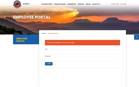 Employee Portal - City of Alpine