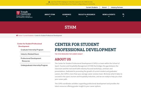 Center for Student Professional Development - School of ...