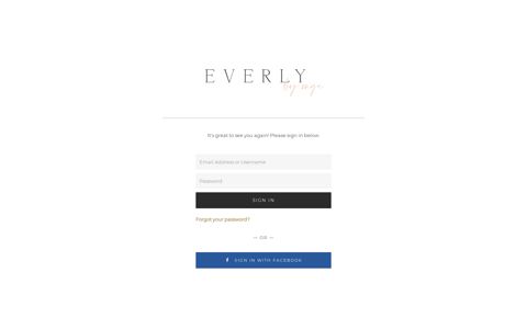 Login - Everly by MGE - Aisle Planner