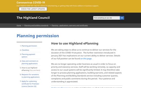 How to use Highland ePlanning - Highland Council