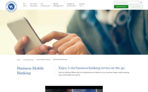 Business Mobile Banking | Hancock Whitney Bank