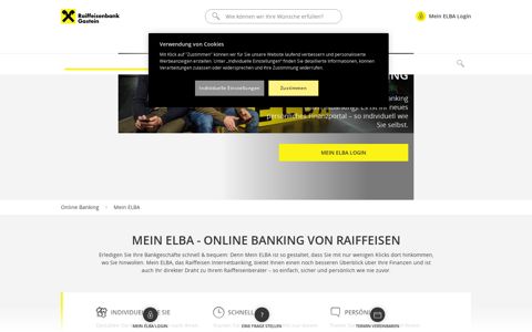 Mein ELBA - Online Banking von Raiffeisen
