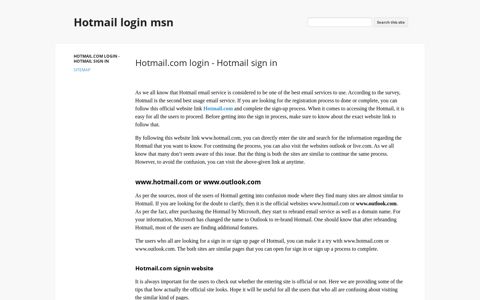 Hotmail login msn - Google Sites