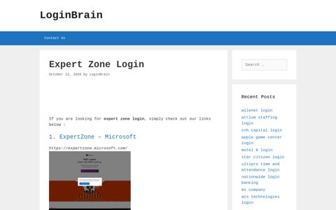 Expert Zone - Expertzone - Microsoft - LoginBrain