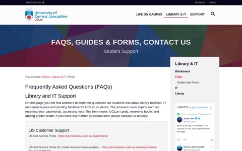 FAQs, Guides & Forms, Contact us | Student Support ...