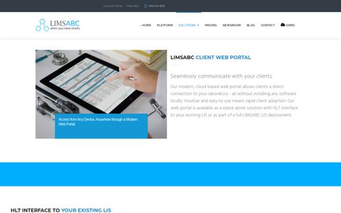 Client Web Portal Solutions from LIMSABC