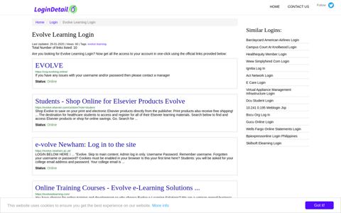 Evolve Learning Login EVOLVE - https://ccg.evolving.online/