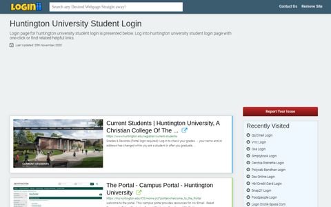 Huntington University Student Login - Loginii.com