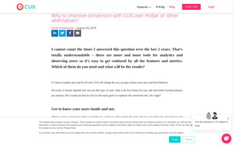 Why to improve conversion with CUX over HotJar or other ...