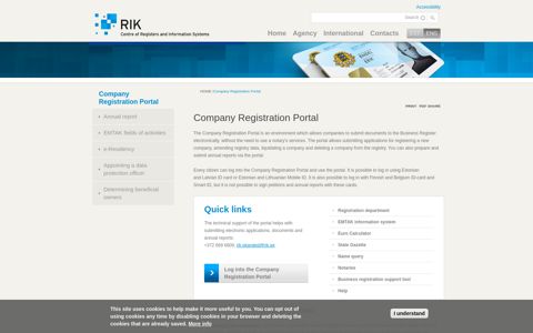 Company Registration Portal | RIK