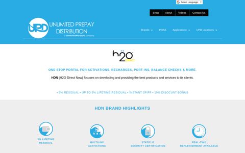 HDN - H2O Direct Now | Unlimited Prepay Distribution | UPD