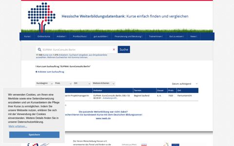 EUFRAK- EuroConsults Berlin - Hessische Weiterbildungsdatenbank