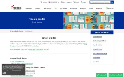 Email Support and Setup Guides | Freeola Support