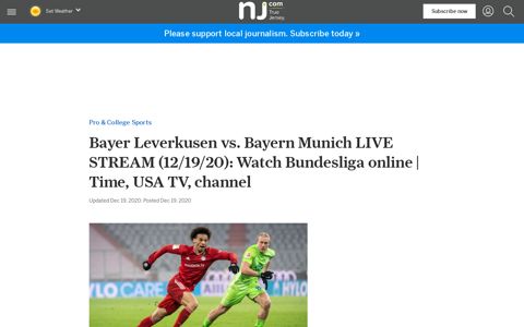 Bayer Leverkusen vs. Bayern Munich LIVE STREAM (12/19 ...