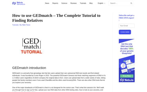 How to use GEDmatch - The Complete Tutorial [JULY 2020]