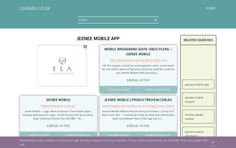 jeenee mobile app - General Information about Login - Logines.co.uk