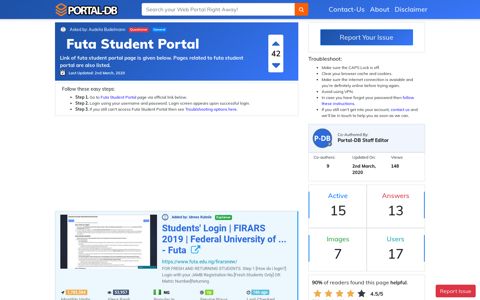 Futa Student Portal