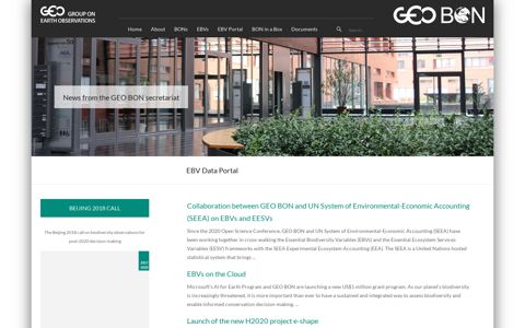EBV Data Portal – GEO BON
