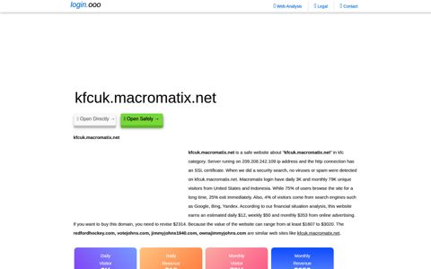 kfcuk.macromatix.net - Login.ooo
