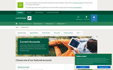 Open a Current Account Online | UK Bank Accounts | Lloyds ...