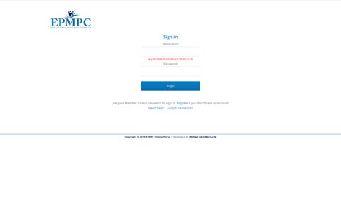 EPMPC Members Portal