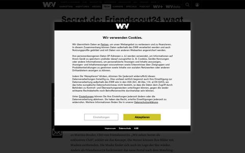 Secret.de: Friendscout24 wagt erotischen Seitensprung | W&V