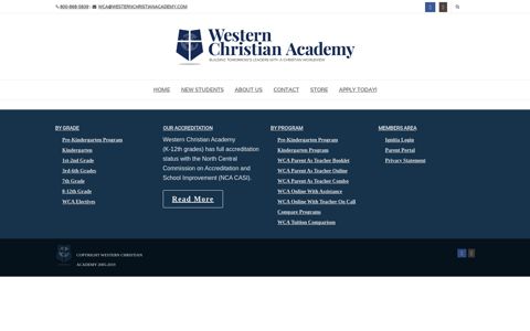 Login - Western Christian Academy