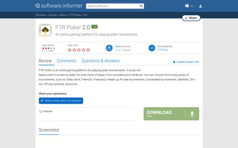 FTR Poker 2.0 Download (Free) - Launcher.exe