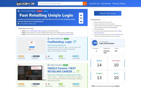 Fast Retailing Uniqlo Login - Logins-DB