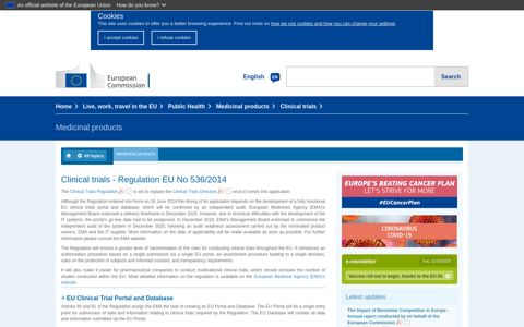 Clinical trials - Regulation EU No 536/2014 | Public Health