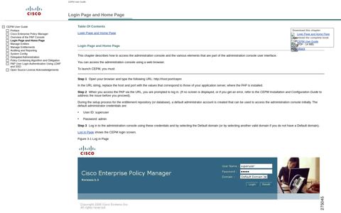 CEPM User Guide - Login Page and Home Page [Cisco Policy ...