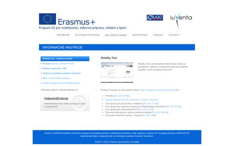 Mobility Tool - Erasmusplus.sk
