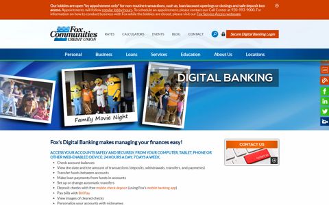 Fox Communities Credit Union Online Banking