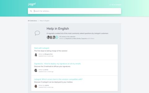 Help in English | Letsignit Help Center