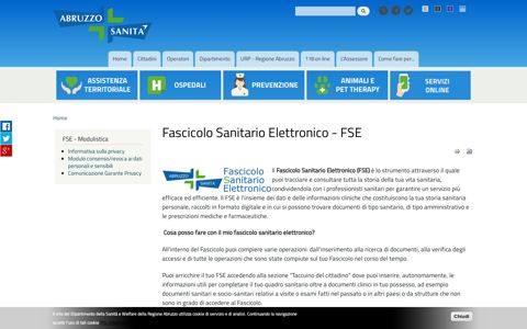 Fascicolo Sanitario Elettronico - FSE | Regione Abruzzo ...