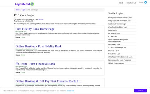 Ffb1 Com Login First Fidelity Bank Home Page - https://www ...