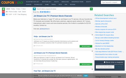 Jet Stream Live TV | Premium Movie Channels - 12/2020