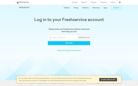 Try Freshservice for Free! - Freshservice Login