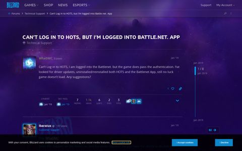 Can't Log in to HOTS, but I'm logged into Battle.net. App ...