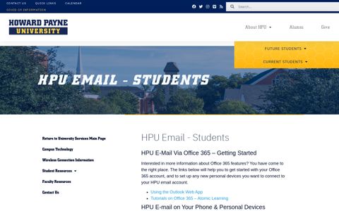 HPU Email - Students | Howard Payne University