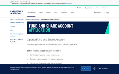 Open a Fund & Share Account In 10 Minutes Online Today | HL