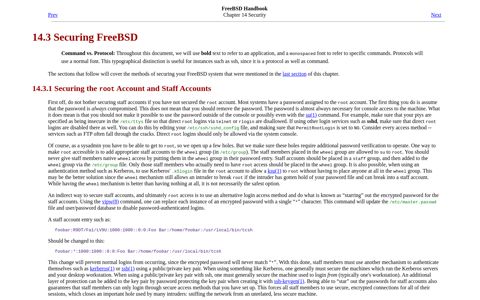 Securing FreeBSD - the FreeBSD Documentation Server