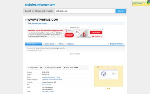 etvhrms.com at Website Informer. Visit Etvhrms.
